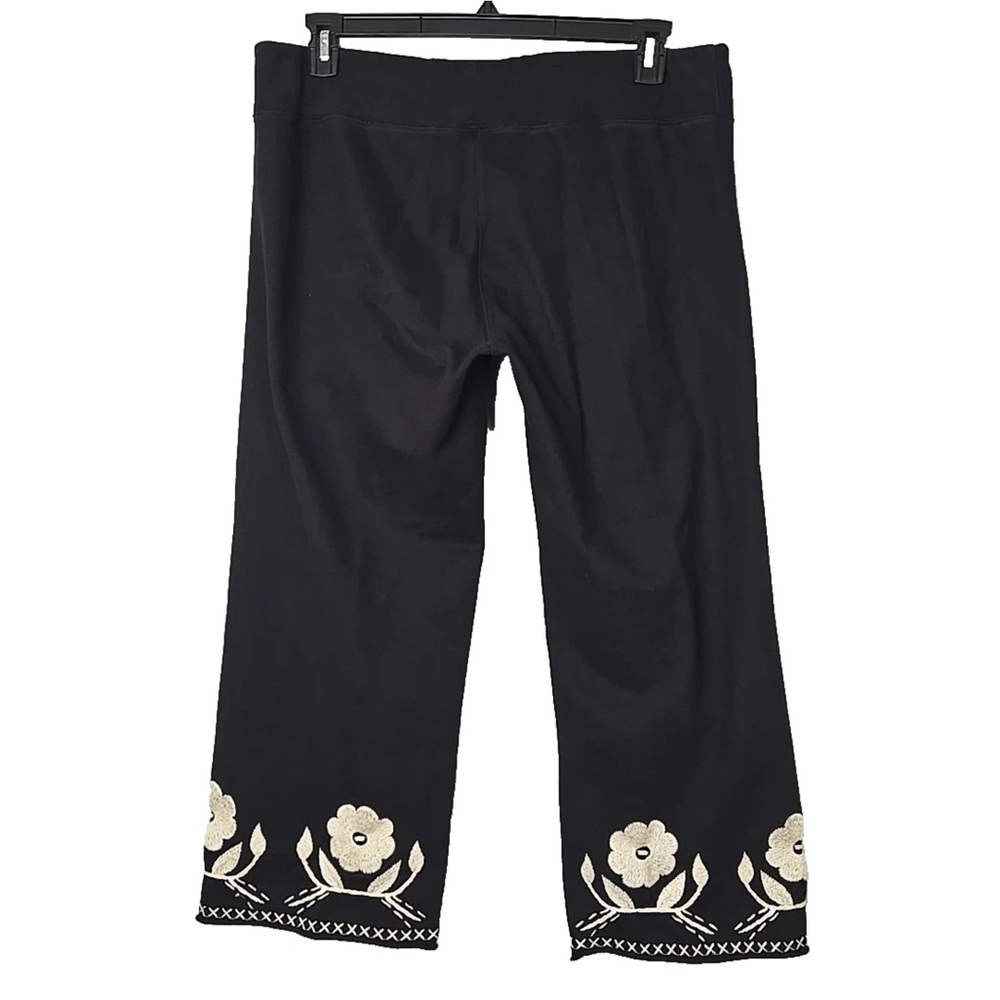 Lucky Brand Black Pants with Cream Embroidery - Picture 2 of 10